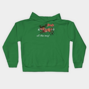 Jingle All the Way Sleigh Bells Christmas Time Kids Hoodie